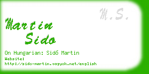 martin sido business card